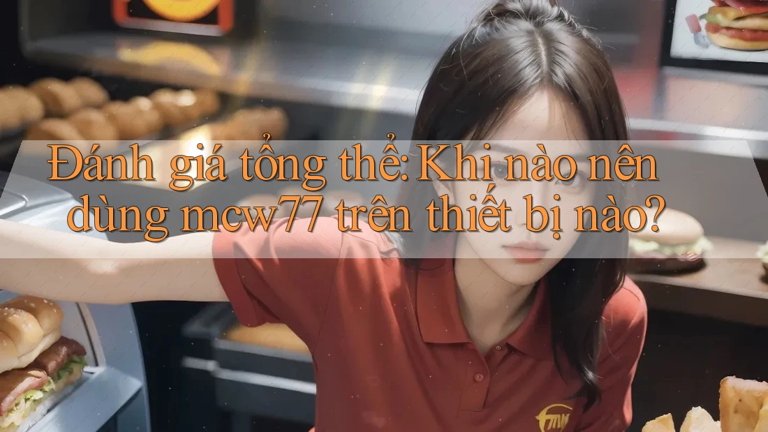 Đánh giá tổng thể: Khi nào nên dùng mcw77 trên thiết bị nào? Đánh giá tổng thể: Khi nào nên dùng mcw77 trên thiết bị nào?