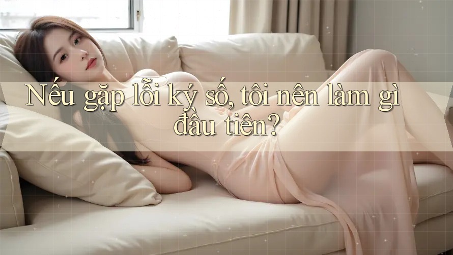 Nếu gặp lỗi ký số, tôi nên làm gì đầu tiên?