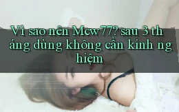 Vì sao nên Mcw77 sau 3 tháng dùng không cần kinh nghiệm